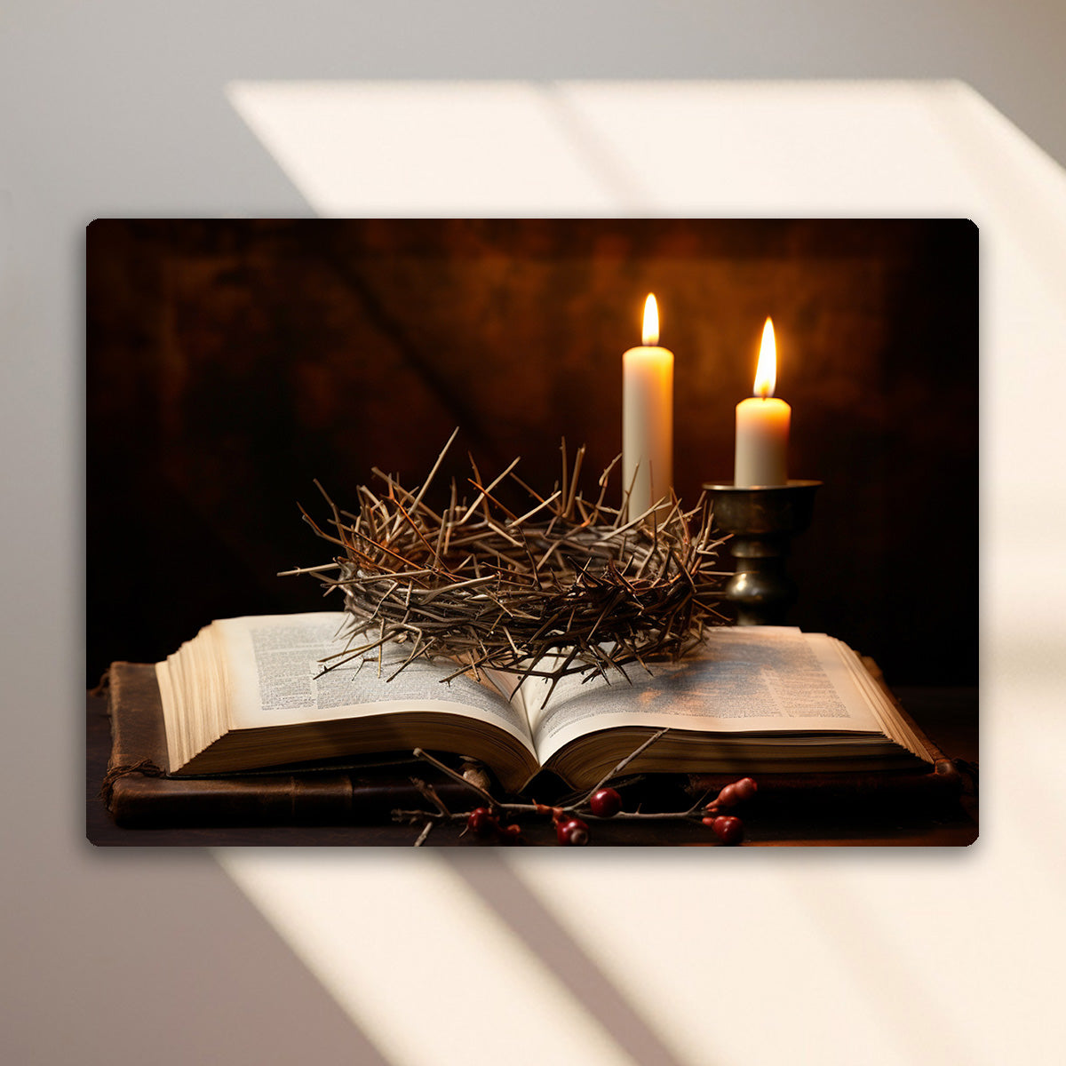 The Passion & the Word – Crown of Thorns HD Metal Wall Art