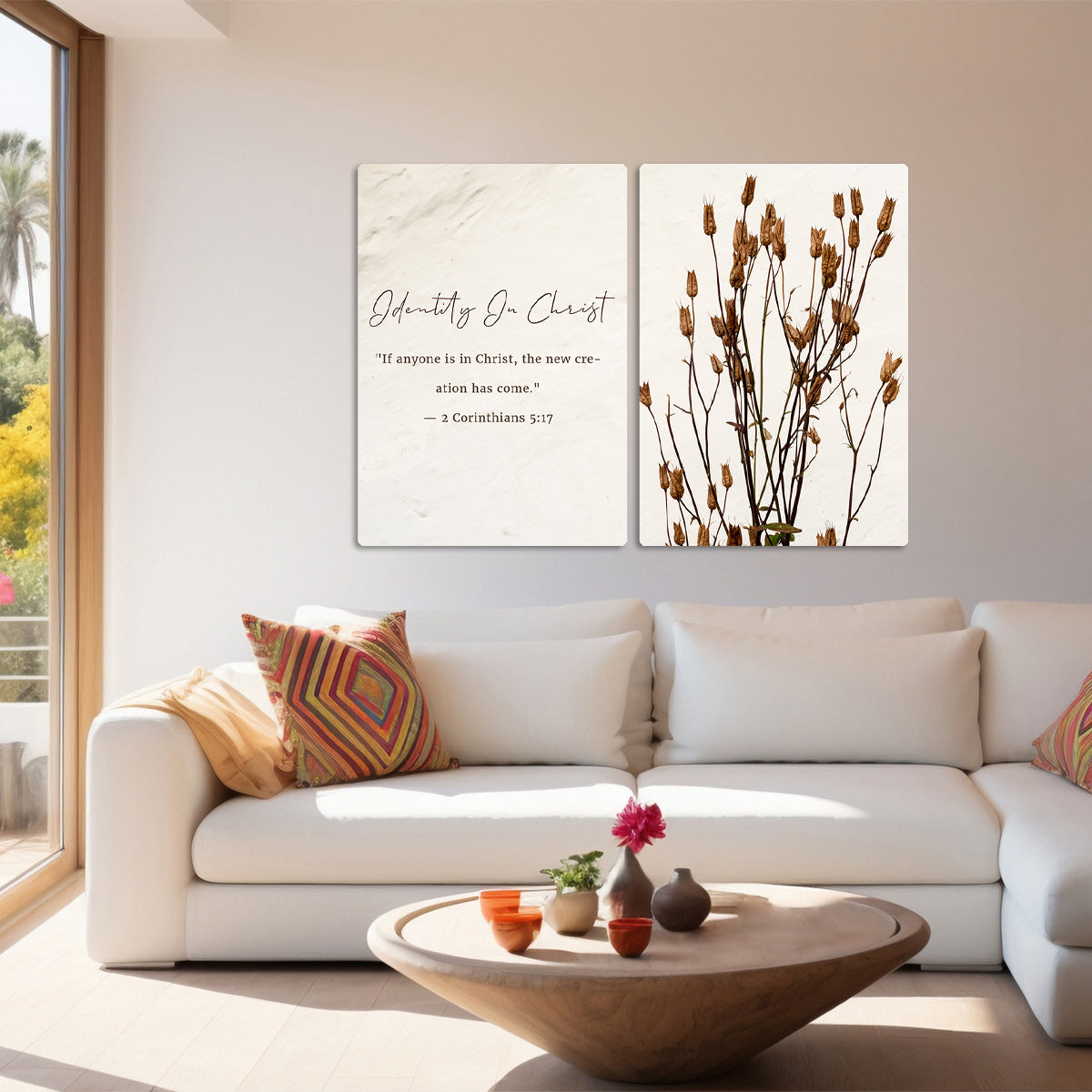 Christian Quote – Identity in Christ - 2 Panel Metal Wall Art