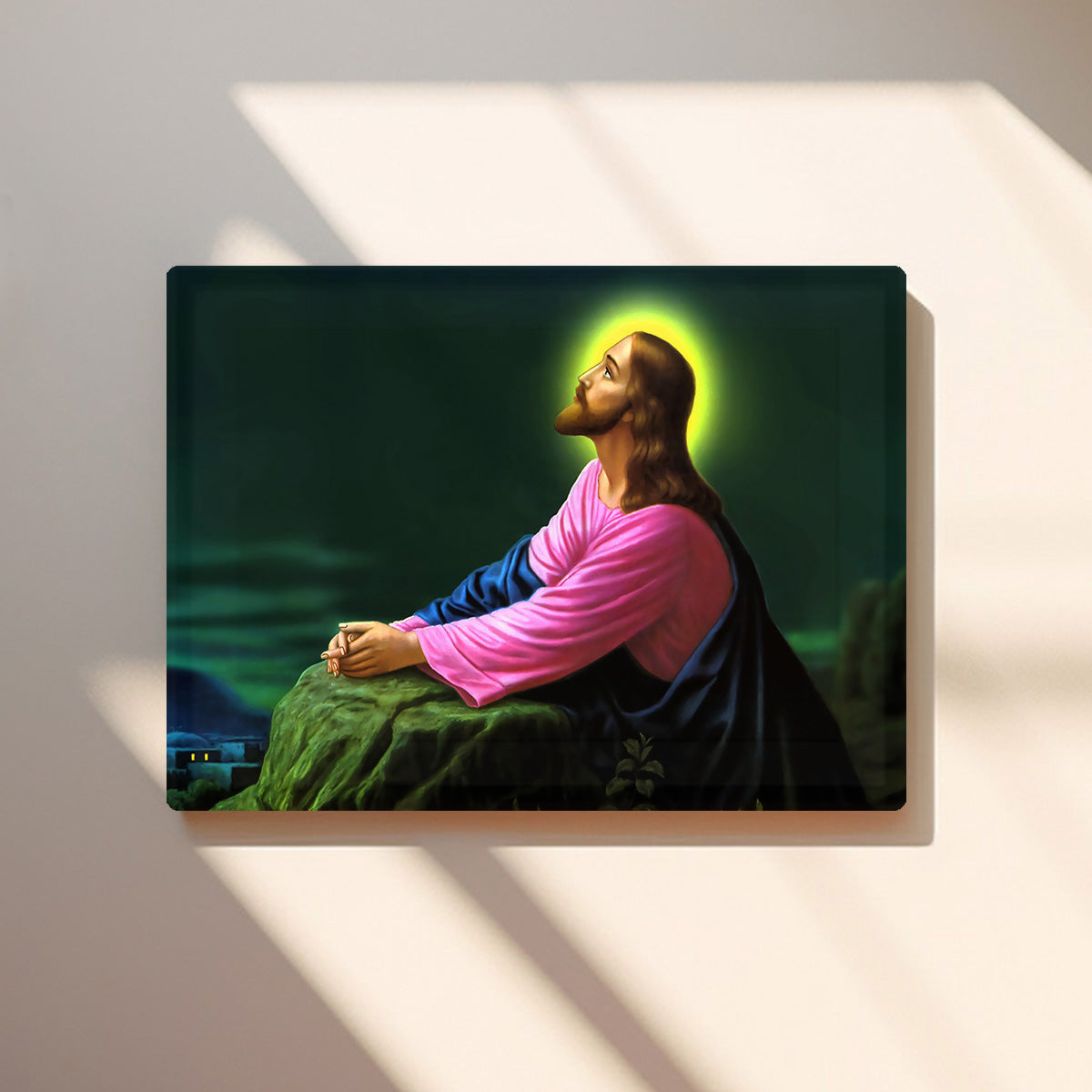 Divine Reflection – Praying Jesus HD Metal Wall Art