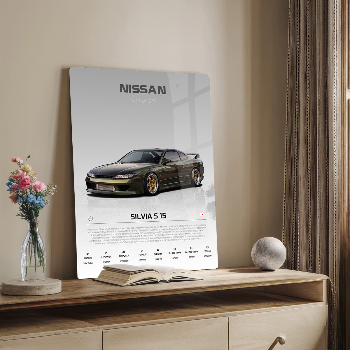 Nissan Silvia S15 Metal Wall Art