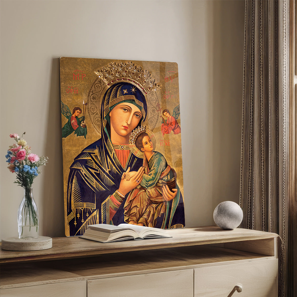 Blessed Mother and Child – Eternal Grace Metal Wall Art