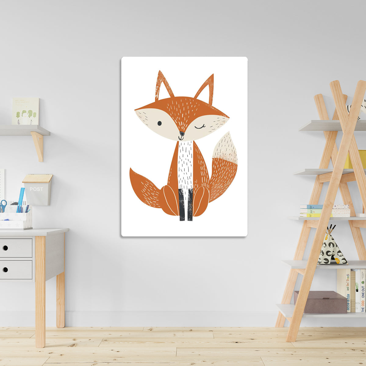 Cute Fox Nursery Metal Wall Art