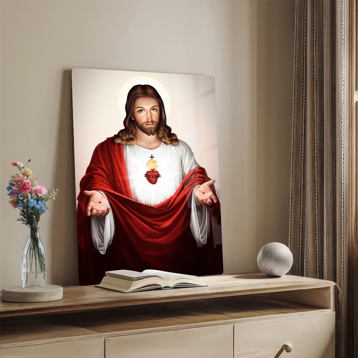 The Sacred Heart – Jesus of Compassion HD Metal Wall Art