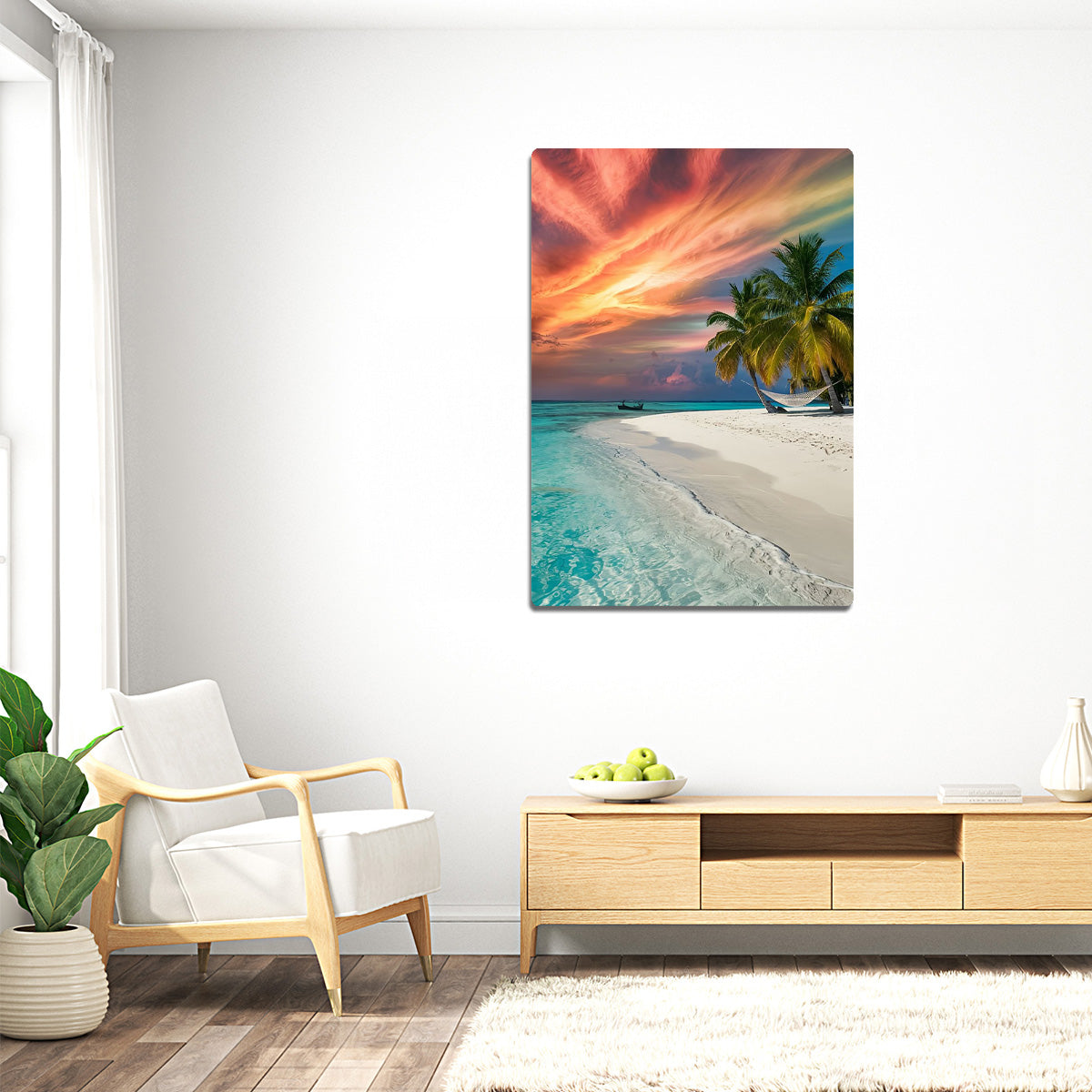 Paradise Glow Beach Metal Wall Art