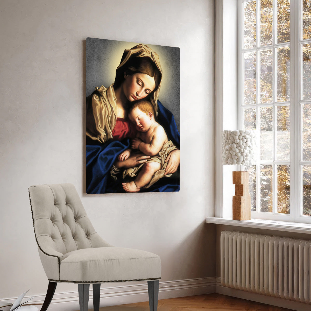 Eternal Grace – Mother Mary & Baby Jesus HD Metal Wall Art