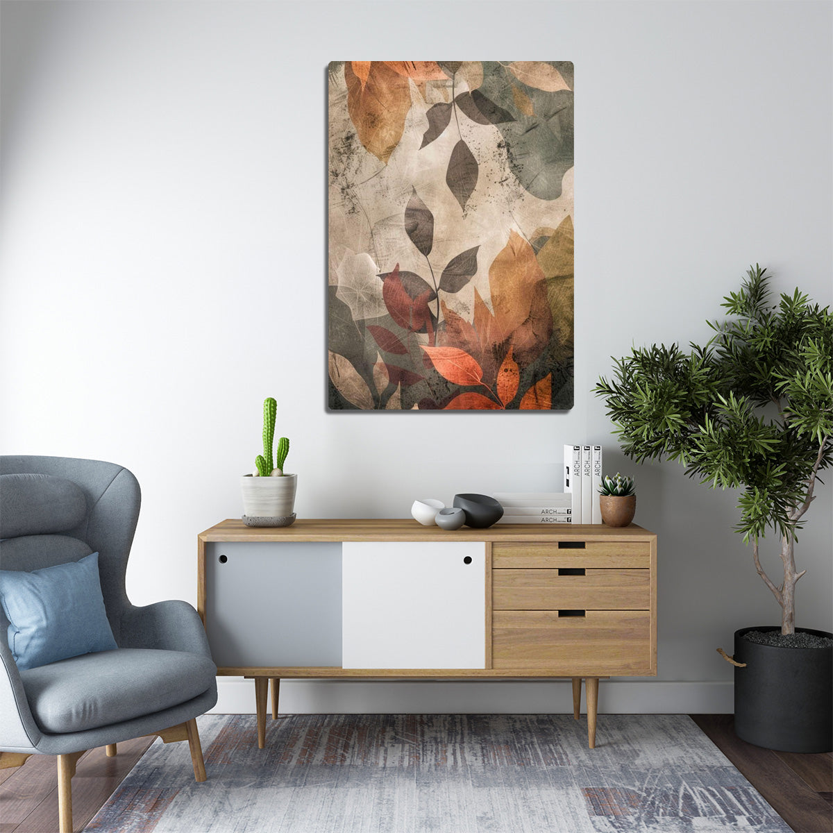 Autumn Serenity Botanical Metal Wall Art