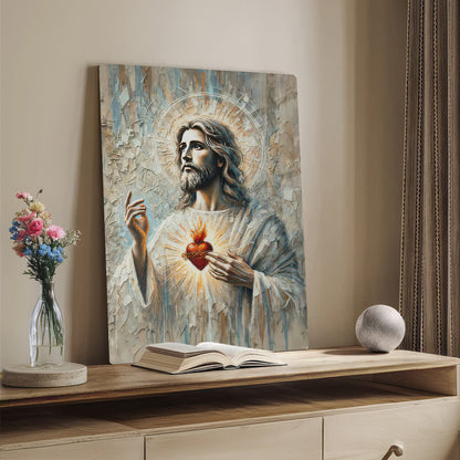Divine Light - Sacred Heart of Jesus HD Metal Print