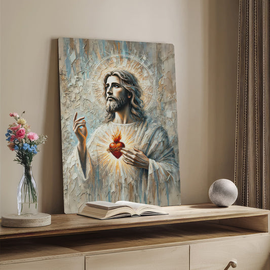 Divine Light - Sacred Heart of Jesus HD Metal Print