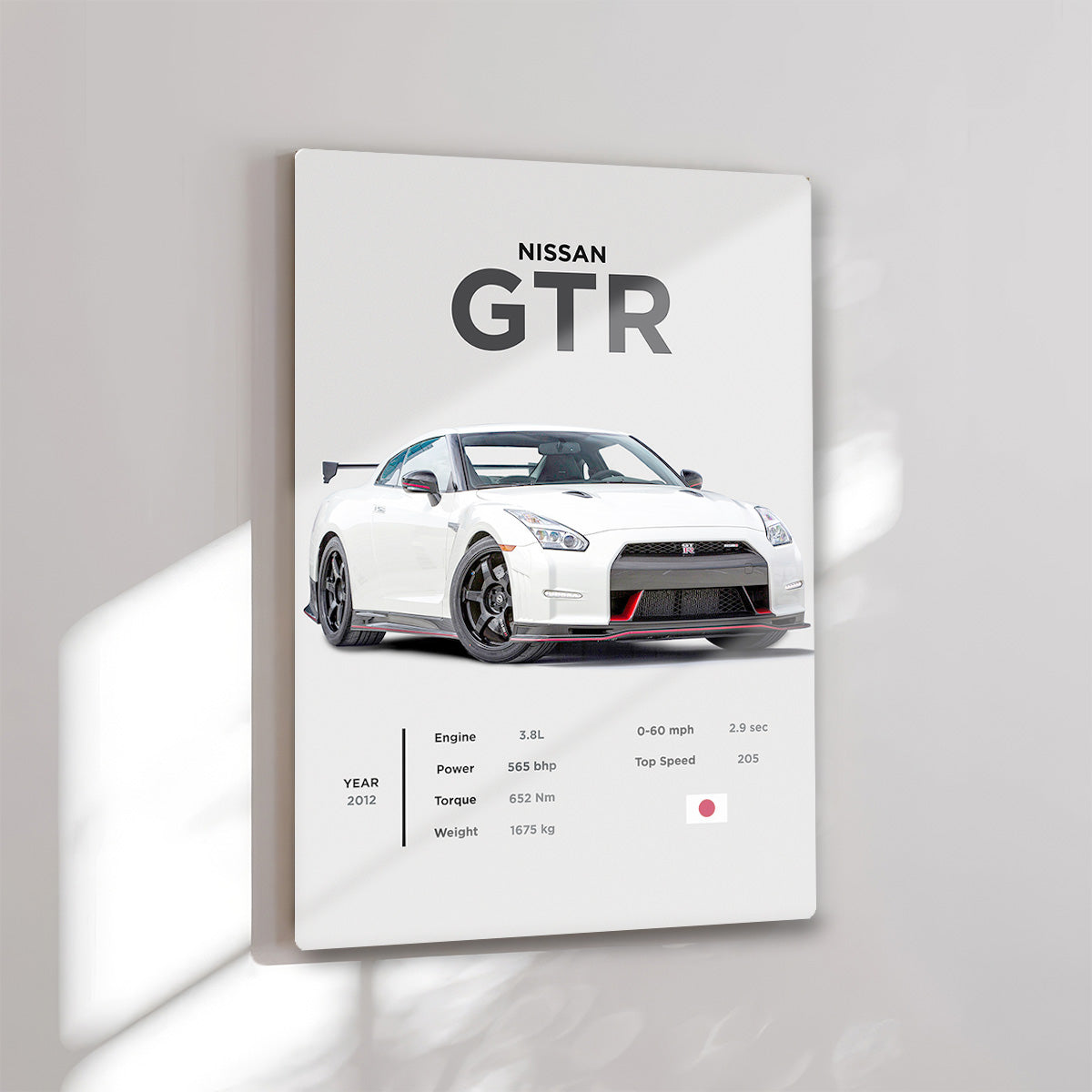 Nissan GTR R35  Metal Wall Art Print