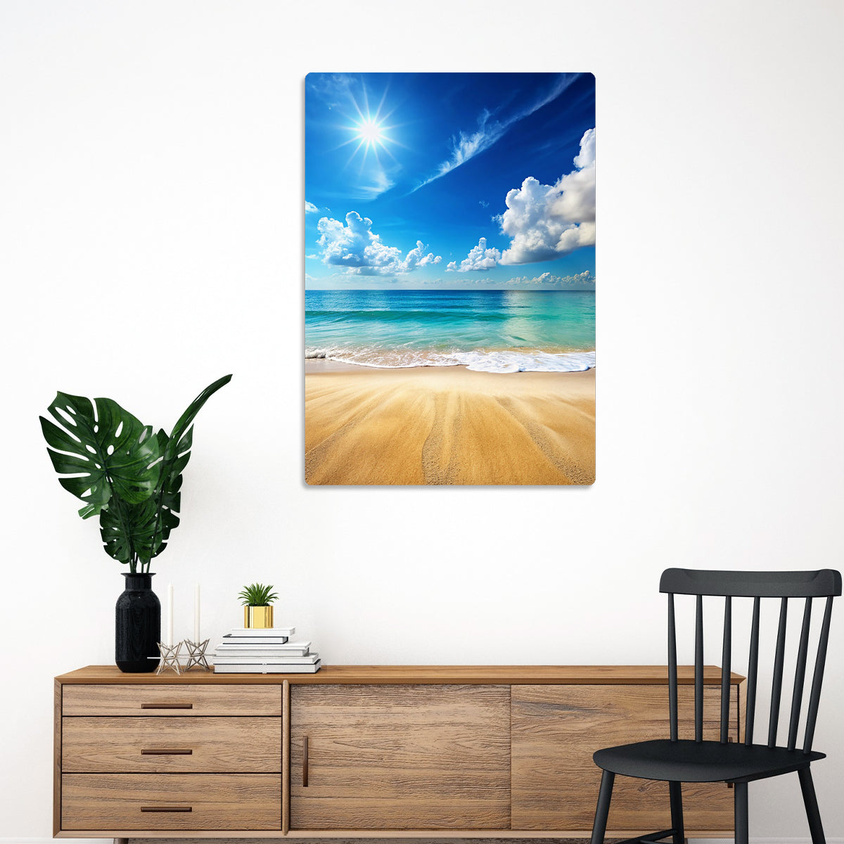 Azure Calm Beach Wall Art – Modern HD Metal Wall Art