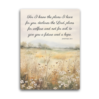 Jeremiah 29:11 Bible Quote - HD Metal Wall Art