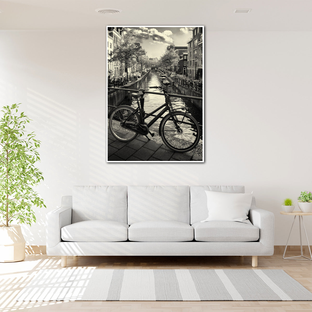 Bicycle Over Canal – Amsterdam Travel  Metal Wall Art