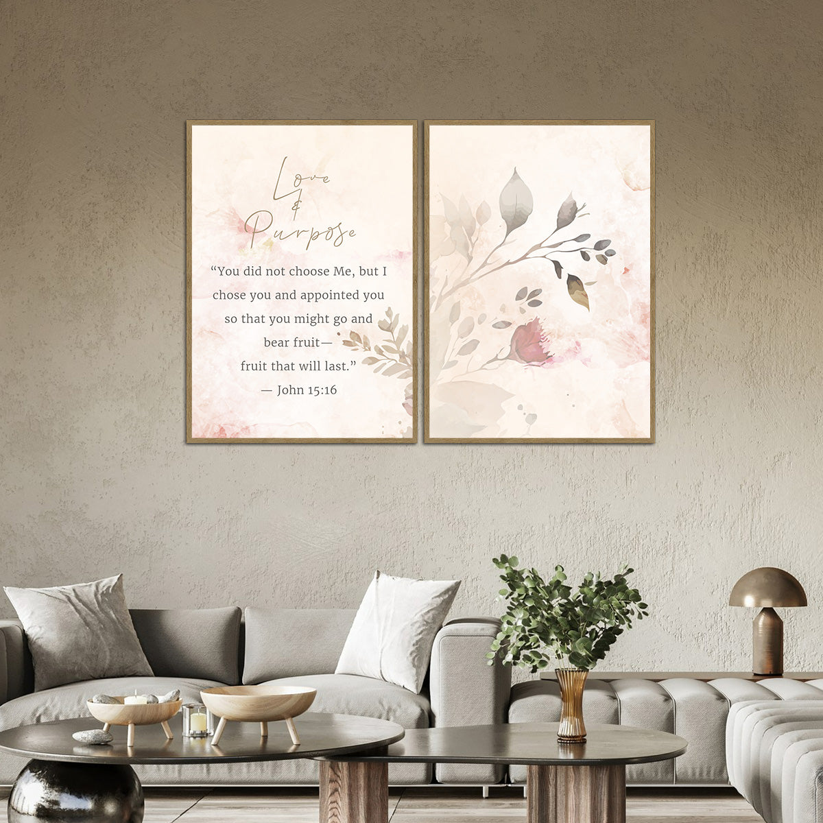 John 15:16  - 2 Panel Metal Wall Art