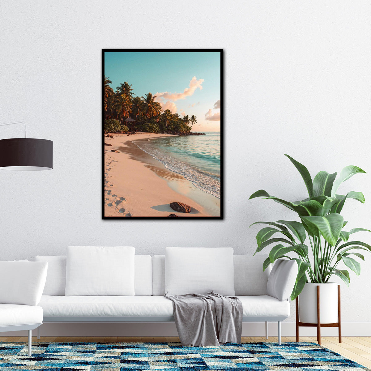 Tropical Serenity Beach  Metal Wall Art