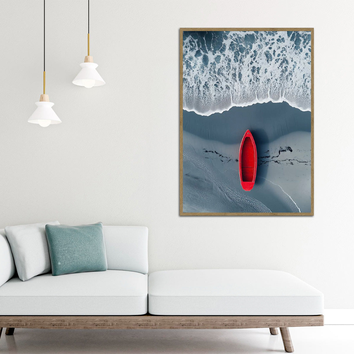 Solitude at Sea Beach Metal Wall Art