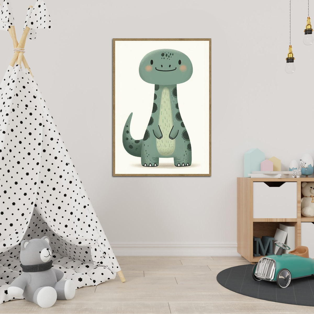Cute Dinosaur Nursery  Metal Wall Art