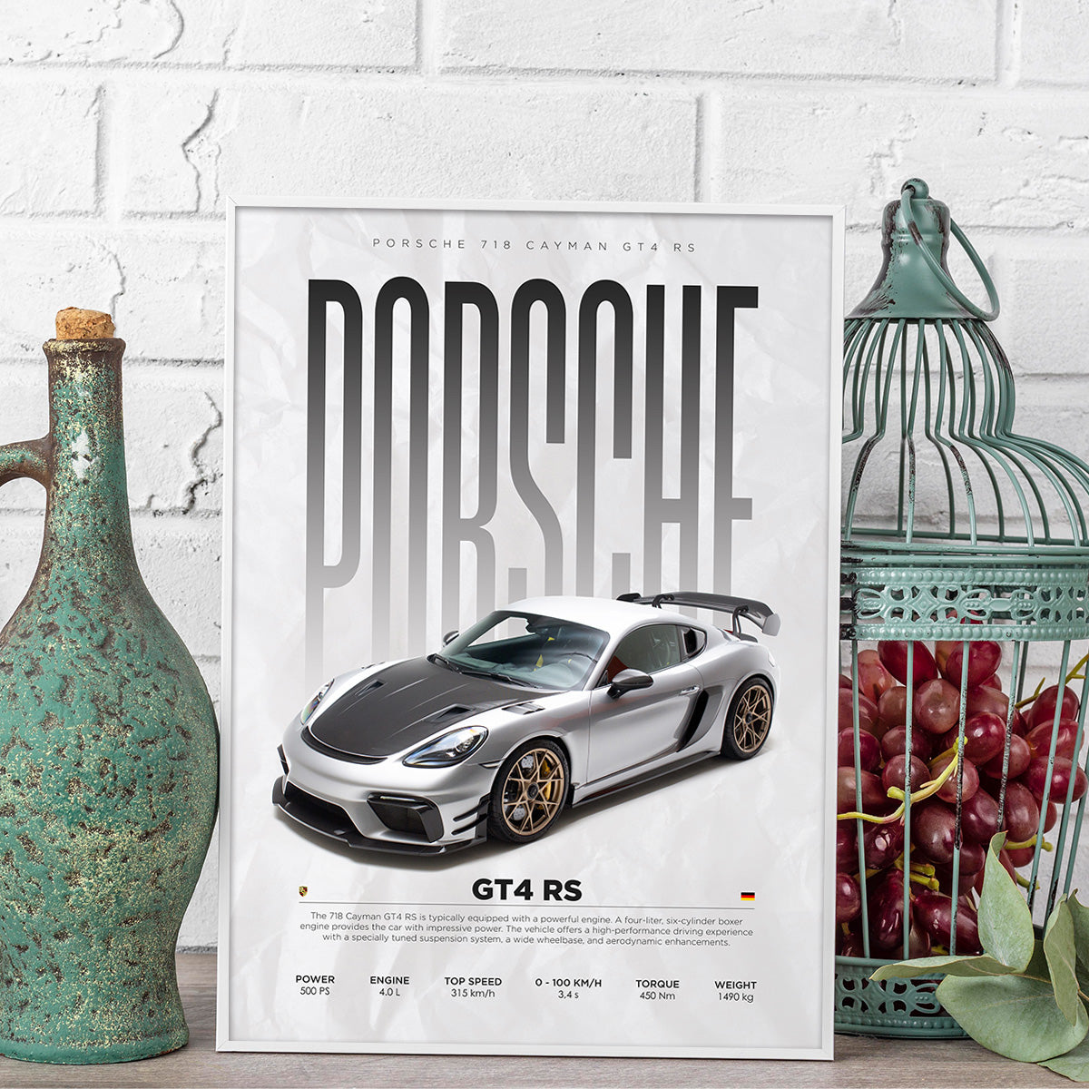 Porsche GT4 RS  Metal Wall Art