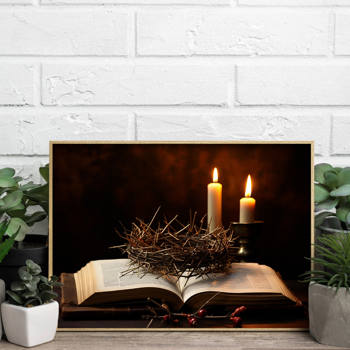 The Passion & the Word – Crown of Thorns HD Metal Wall Art