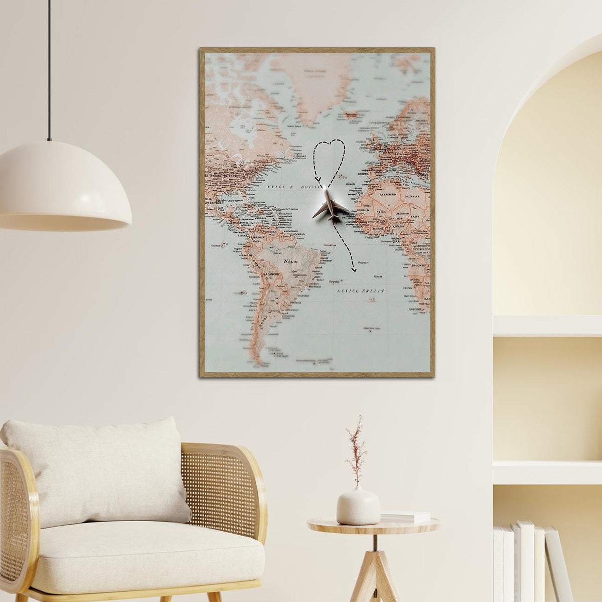 “Love in the Air” – Travel Map  Metal Wall Art