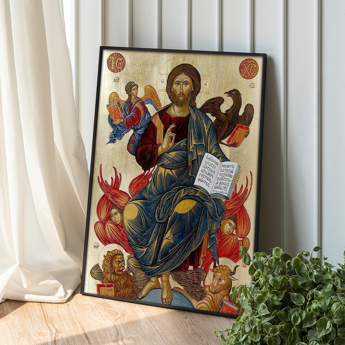 Christ the Almighty – Byzantine Icon HD Metal Wall Art