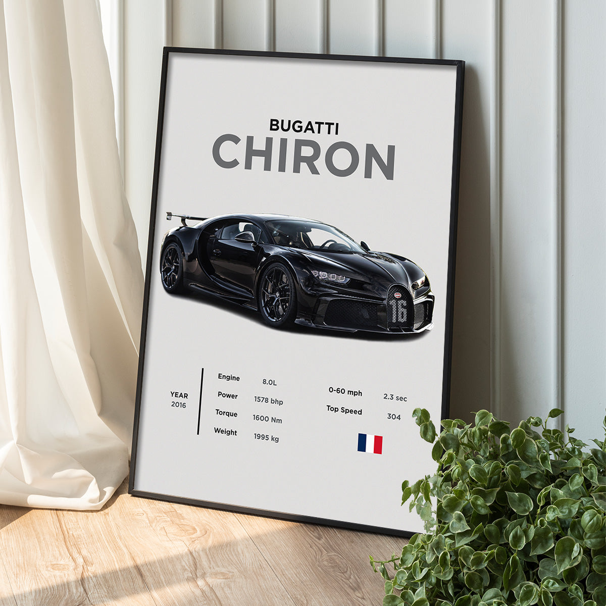Bugatti Chiron Metal Wall Art