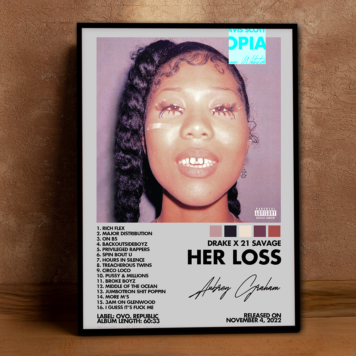 Her Loss Album Wall Art – Drake x 21 Savage HD Metal Print