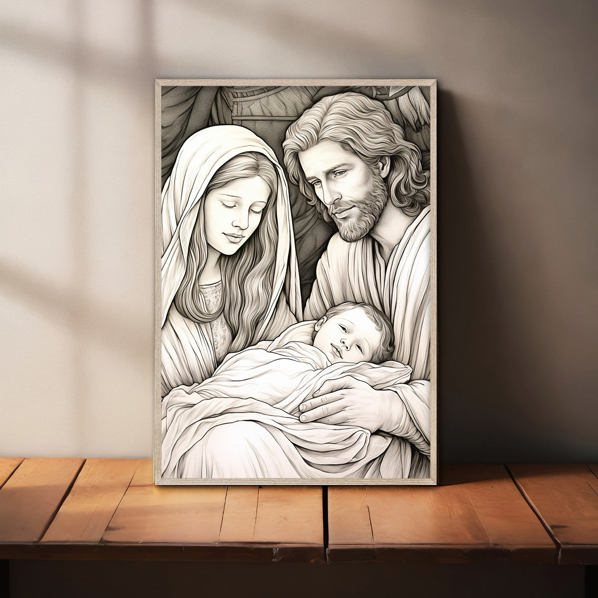 The Holy Family – Blessed Love HD Metal Wall Art