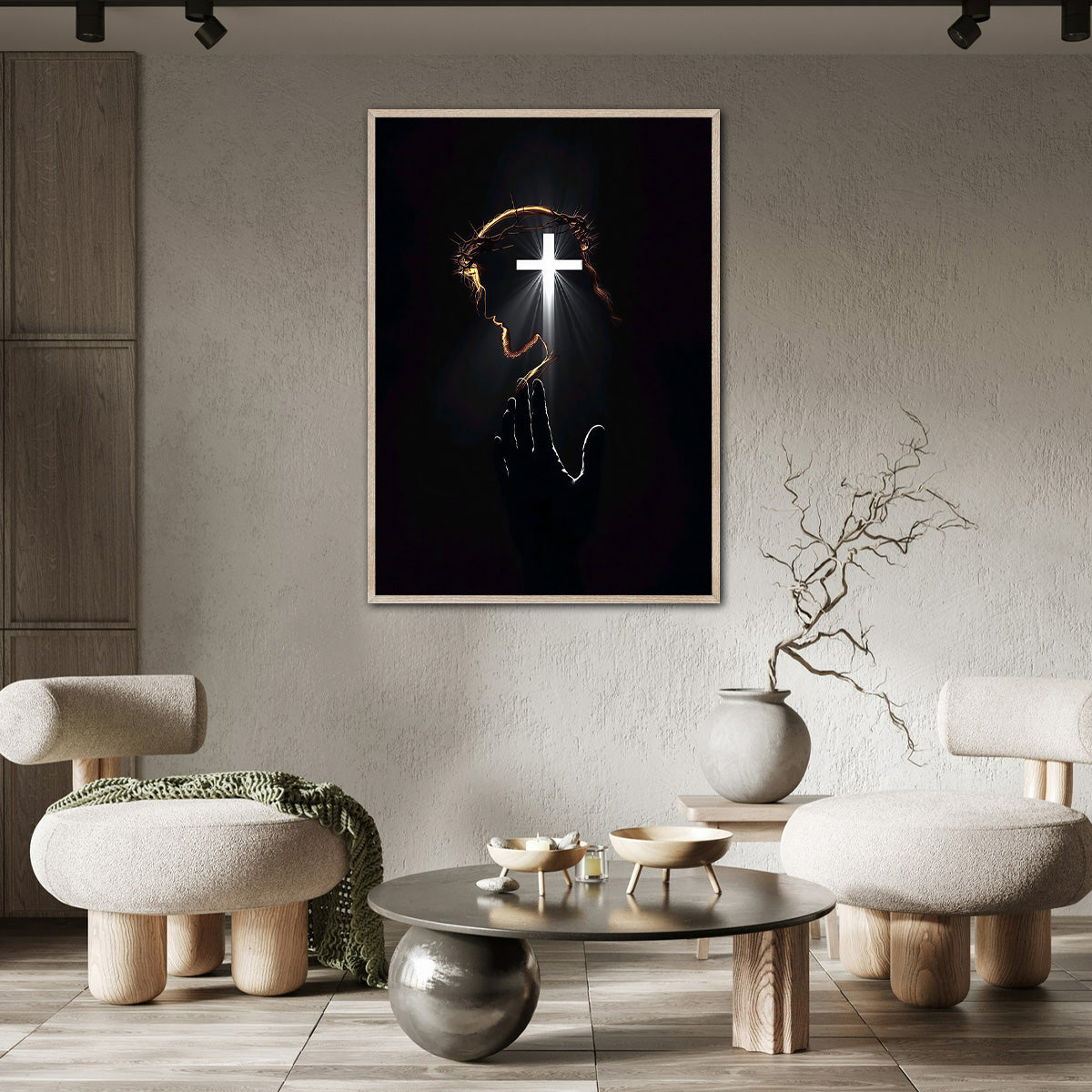 “Light of Salvation” – Christian Wall Art | Jesus & Cross HD Metal Print