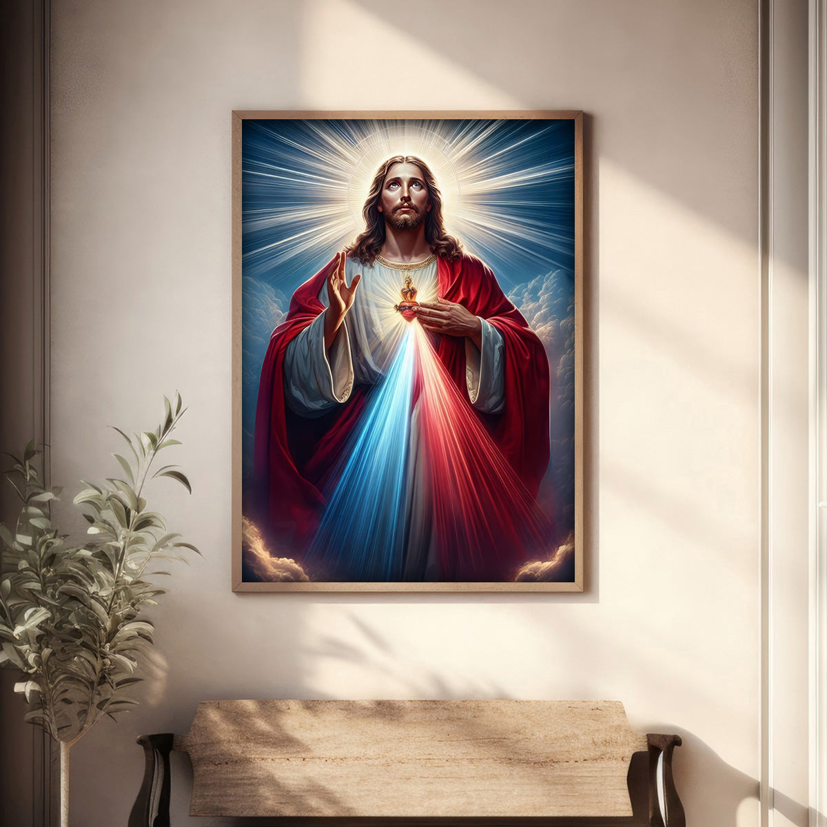 Divine Mercy of Jesus – Sacred Light  Metal Wall Art