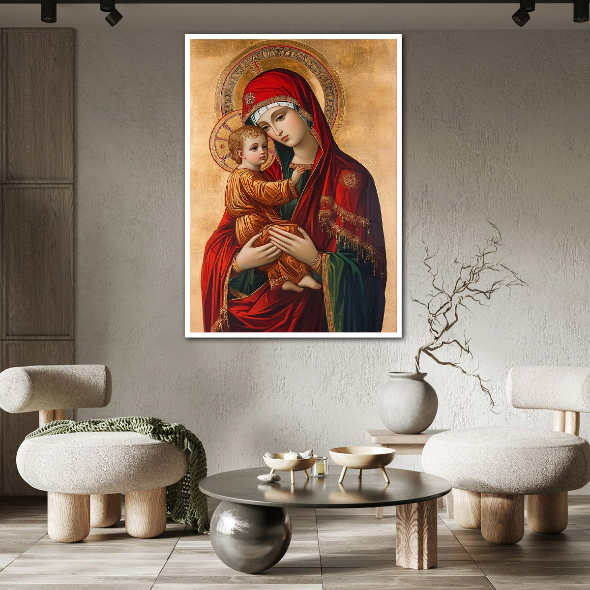 “Mother of Grace” – Religious Icon Metal Wall Art