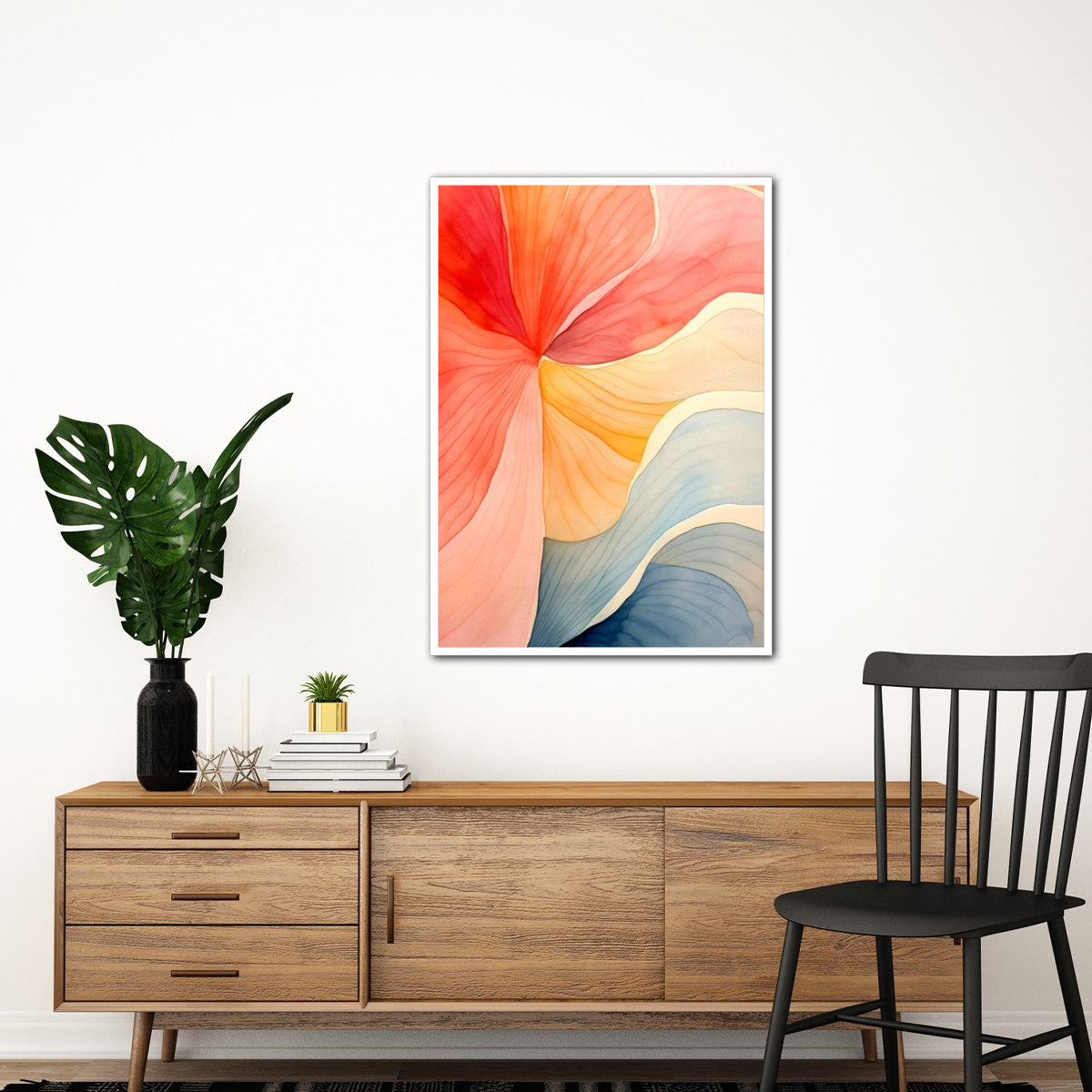 Radiant Bloom Currents – Colourful Nature Metal Wall Art
