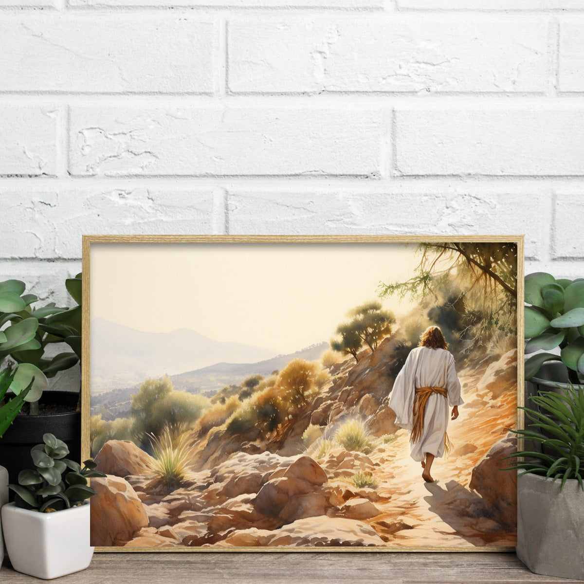 Walk of Faith – Jesus HD Metal Christian Wall Art