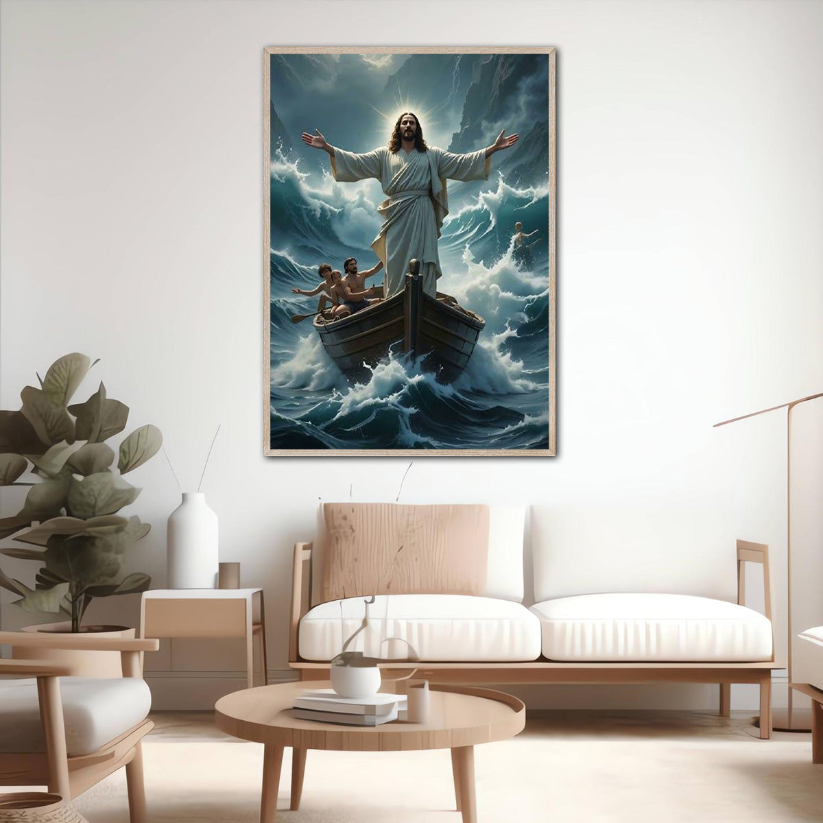 “Peace Be Still” – Jesus Calming the Storm Christian Metal  Wall Art