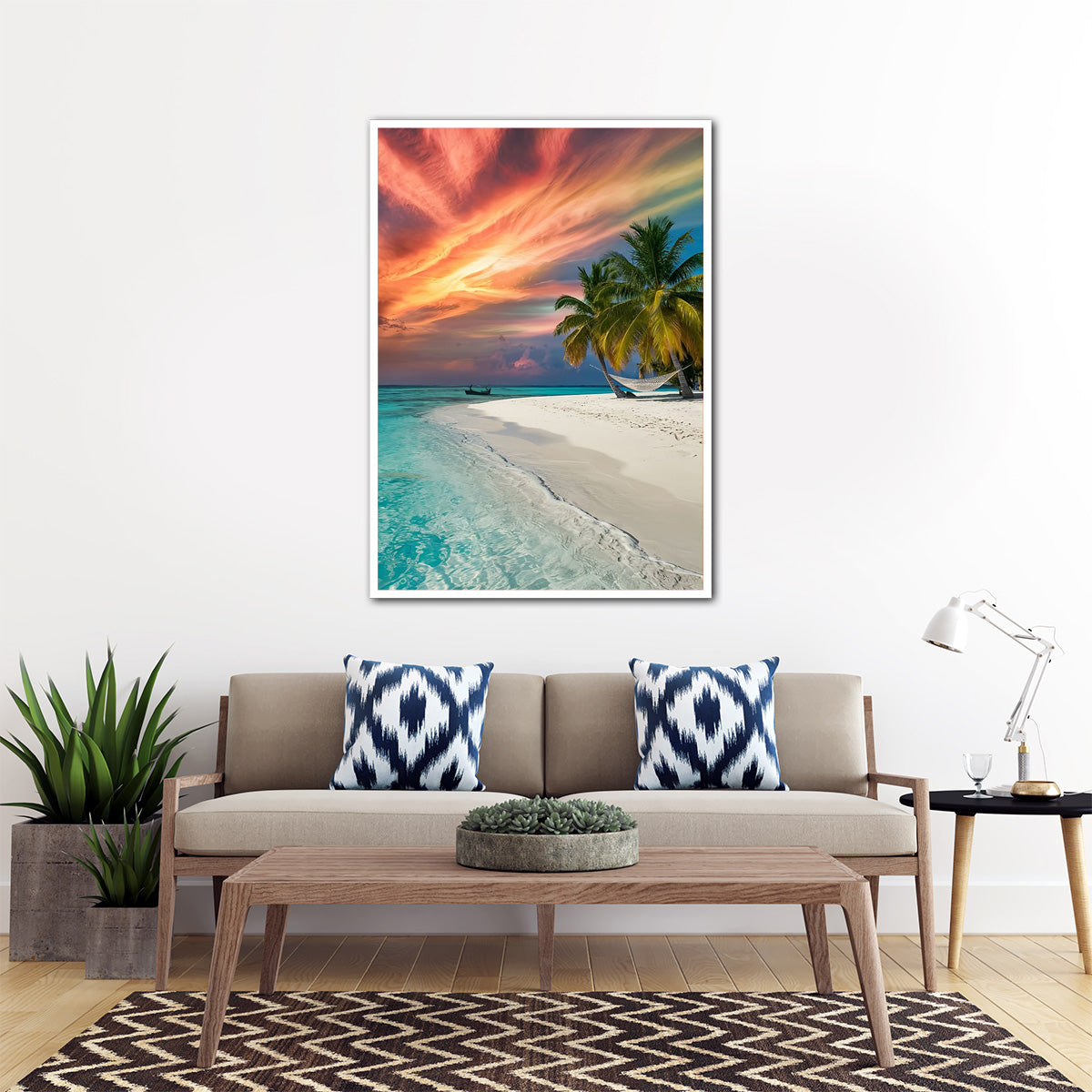 Paradise Glow Beach Metal Wall Art