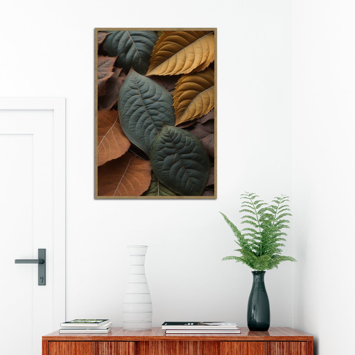 "Forest Canopy Harmony – Botanical Metal Wall Art"