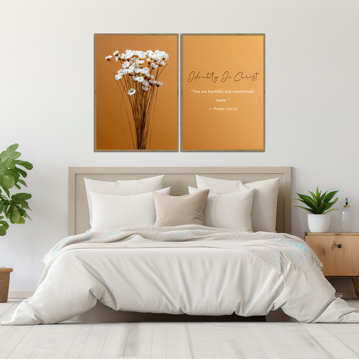 “Fearfully & Wonderfully Made” – Bible Verse - 2 Panel Metal Wall Art