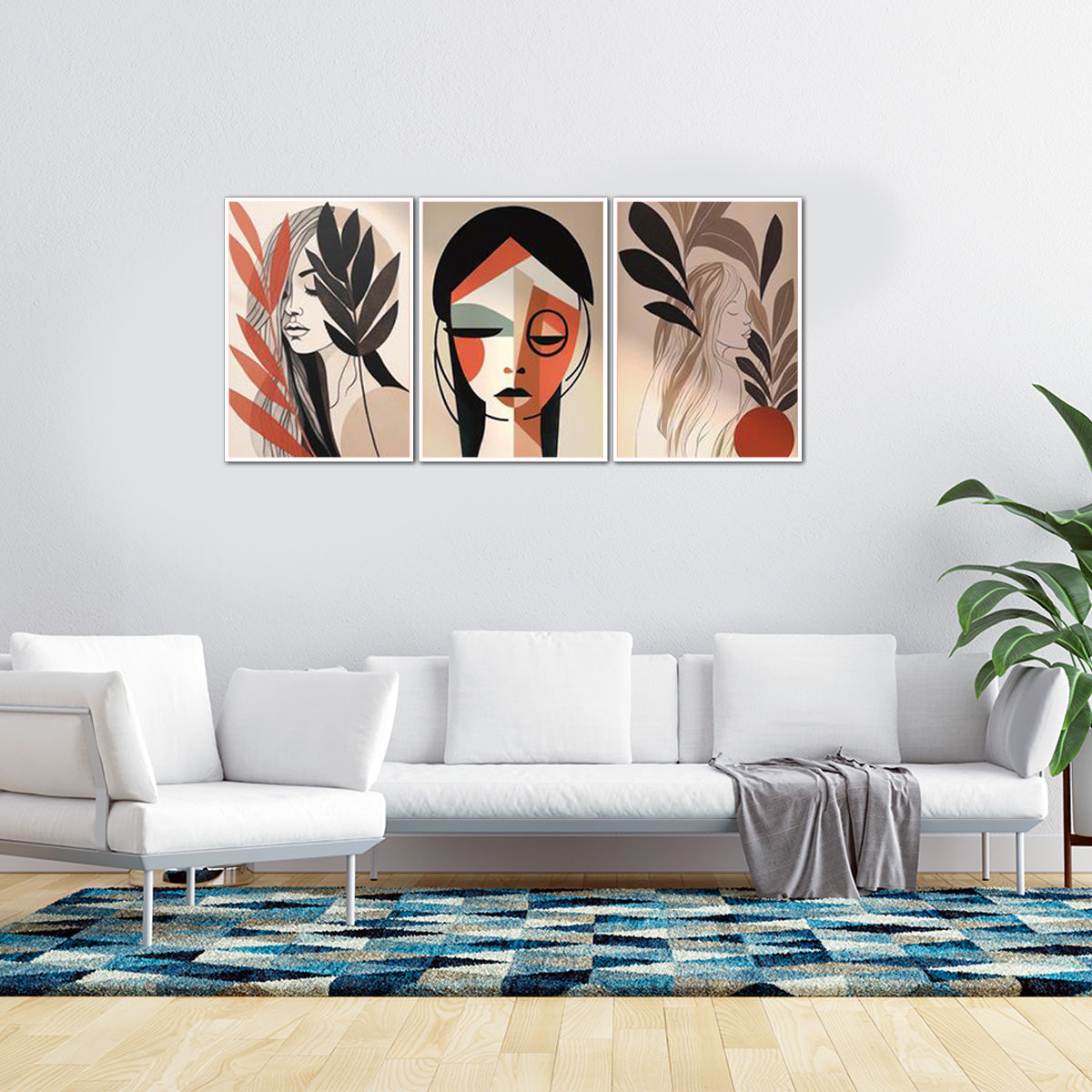 "Blooming Beauty" – 3-Panel  Metal Wall Art