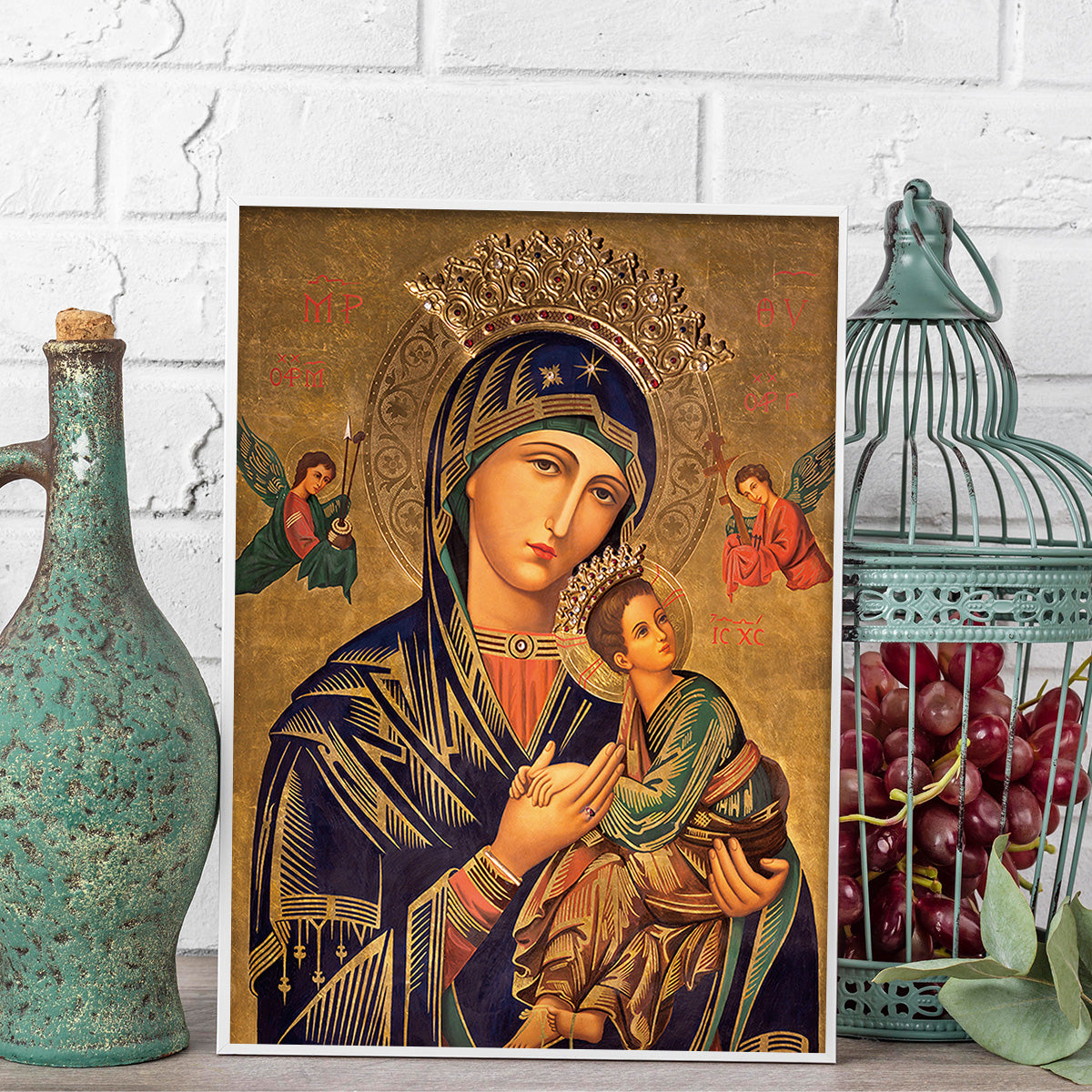Blessed Mother and Child – Eternal Grace Metal Wall Art