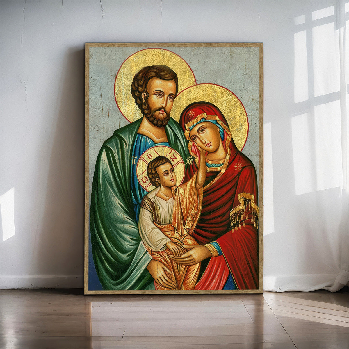 Holy Family Icon – Christian Metal  Wall Art