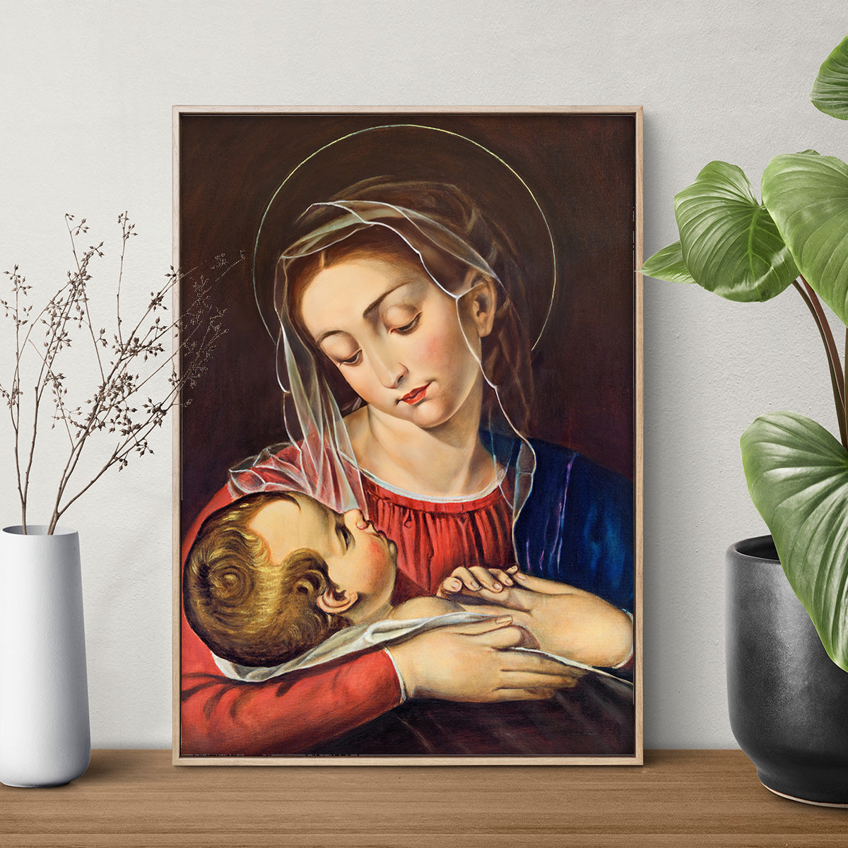 Mother Mary And Baby Jesus 4 HD Metal Wall Art