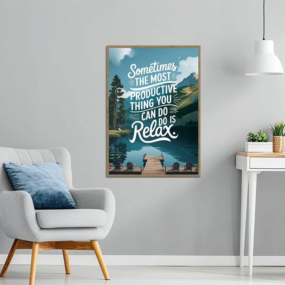 Relax to Recharge –  Motivational Metal Wall Art