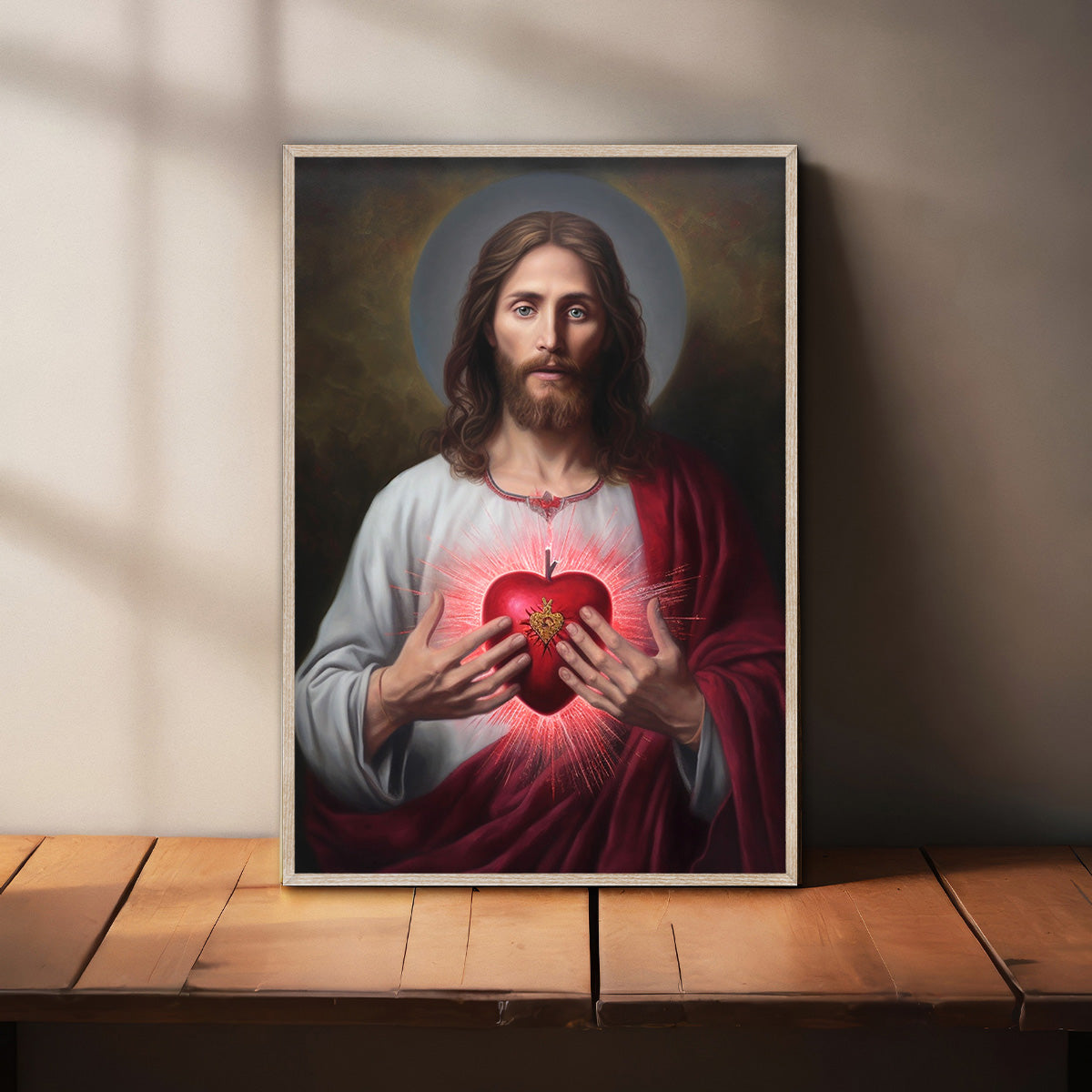 The Light of Christ – Jesus Sacred Heart - HD Metal Wall Art