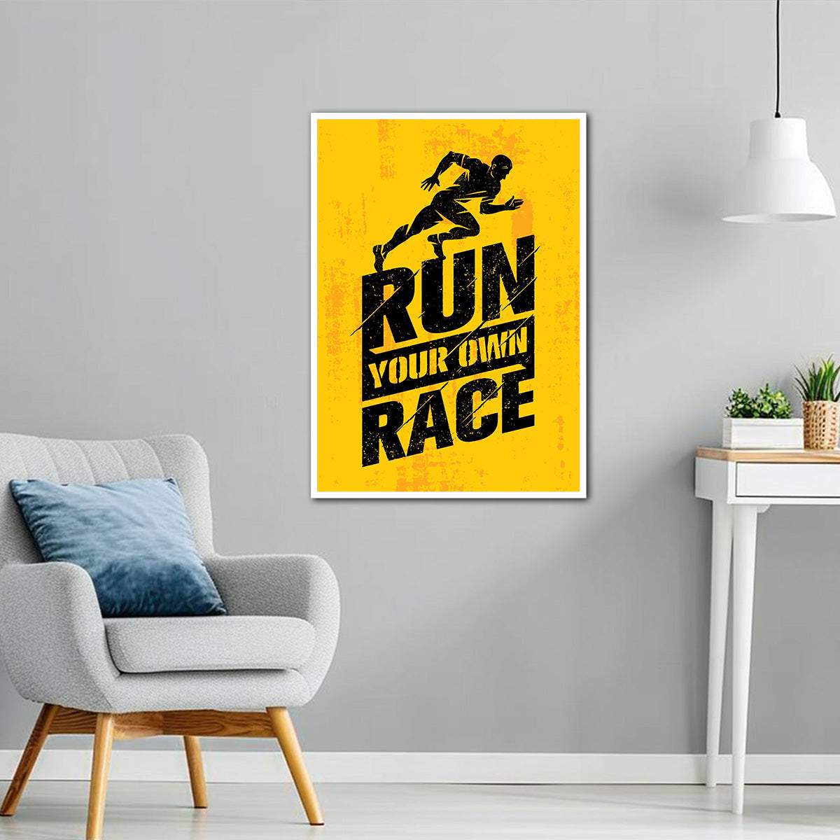 Run Your Own Race – Motivational  Metal Wall Art