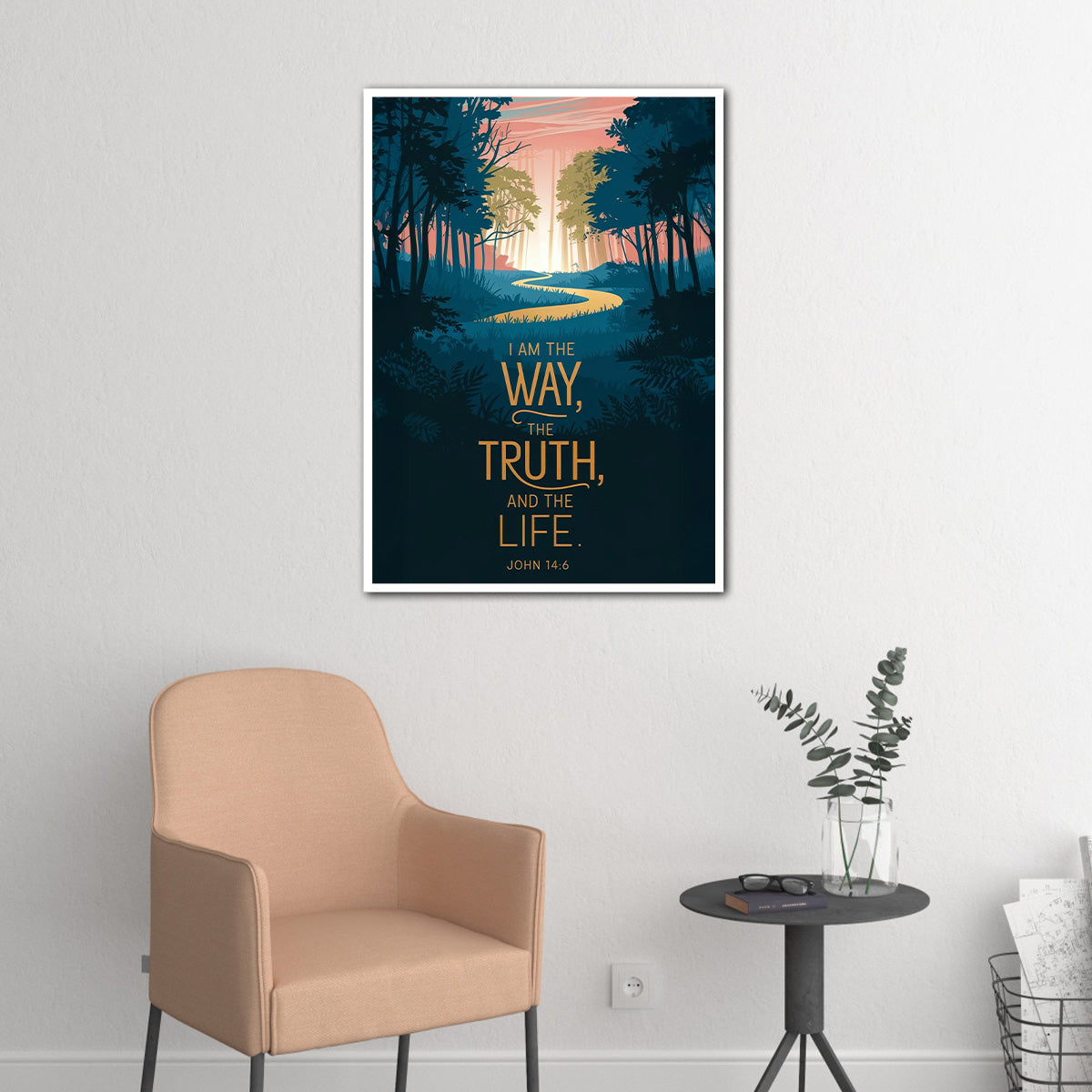 “The Way, The Truth, The Life” – John 14:6 Christian Metal Wall Art