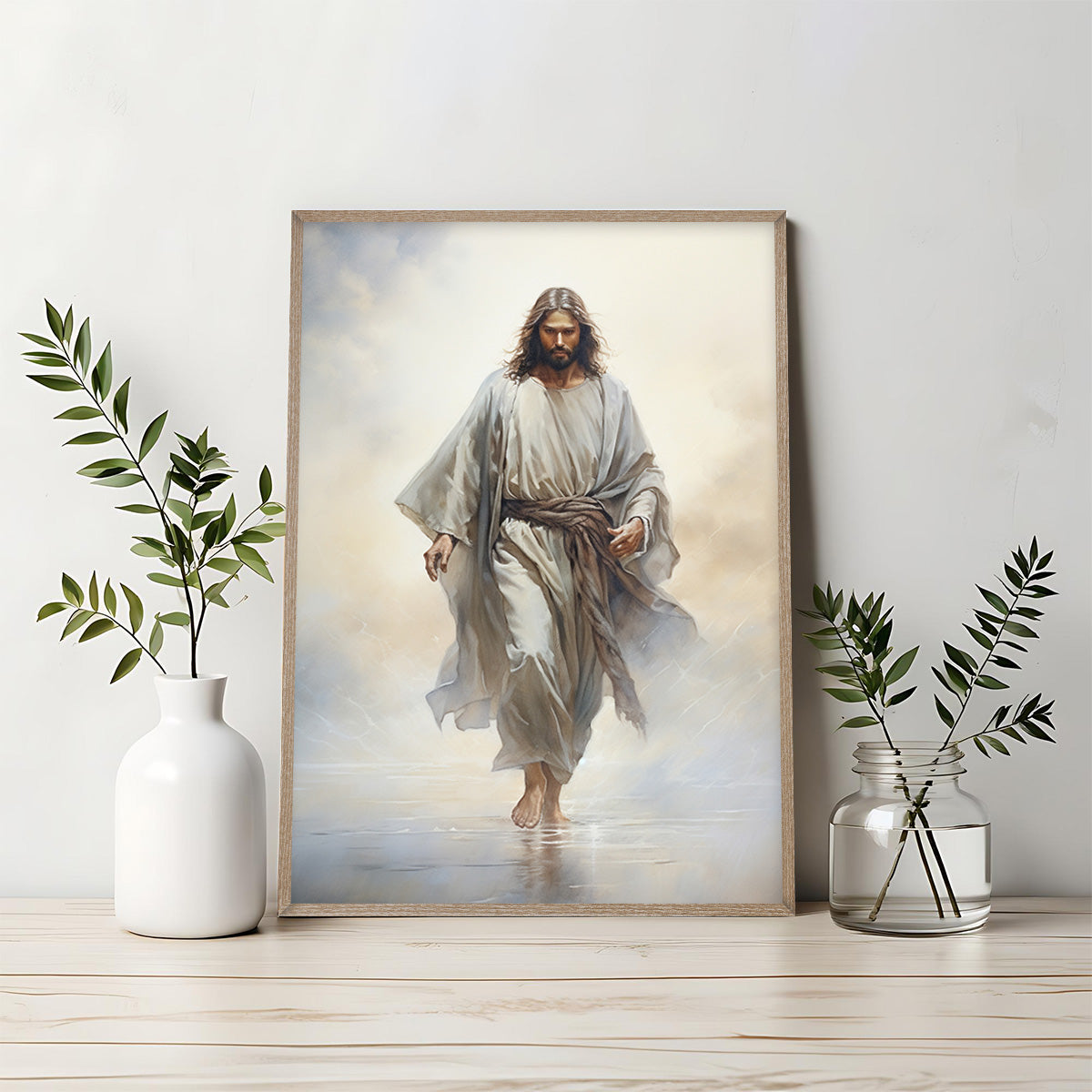 Jesus Walking on Water – Divine Strength HD Metal Wall Art