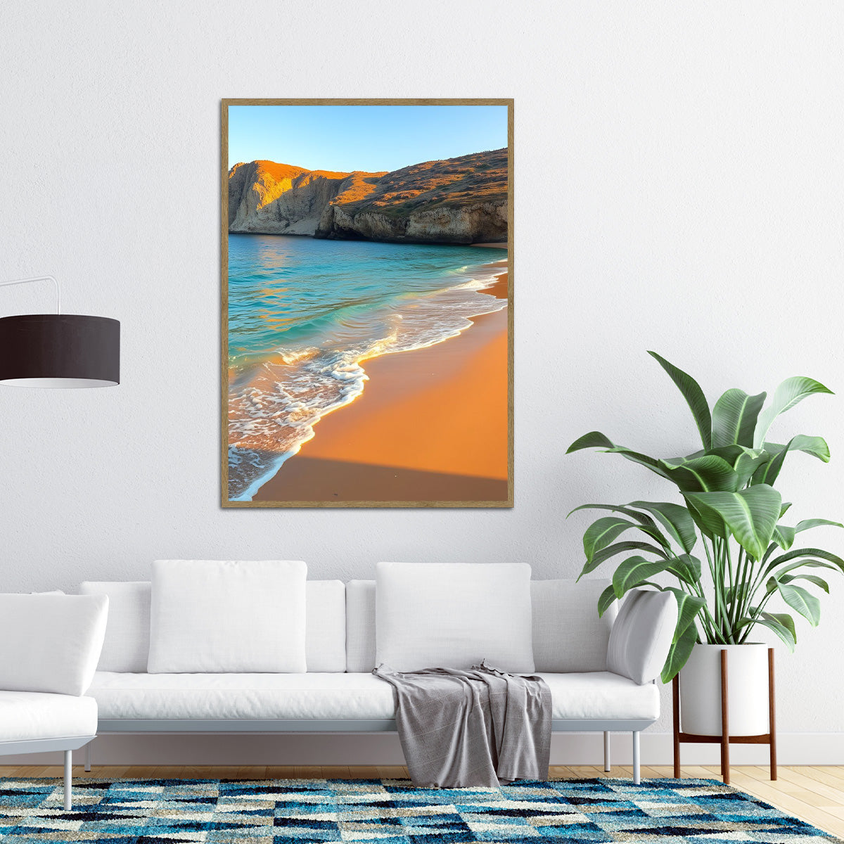 Golden Sands Beach Metal  Wall Art
