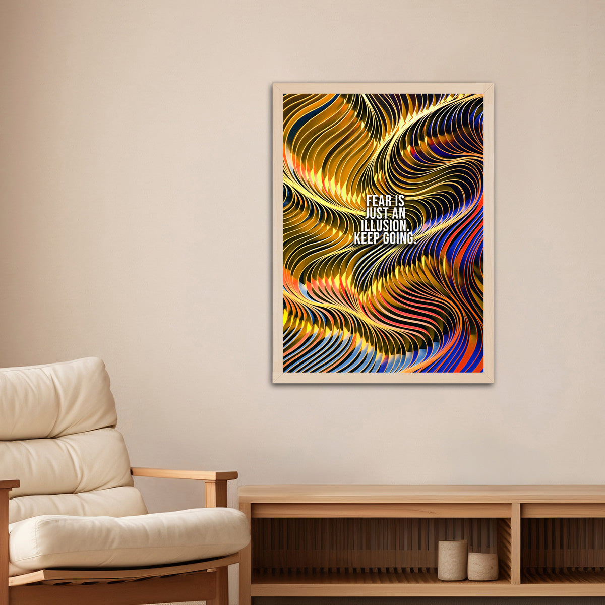 FEAR IS JUST AN ILLUSION 222 HD Metal Wall Art