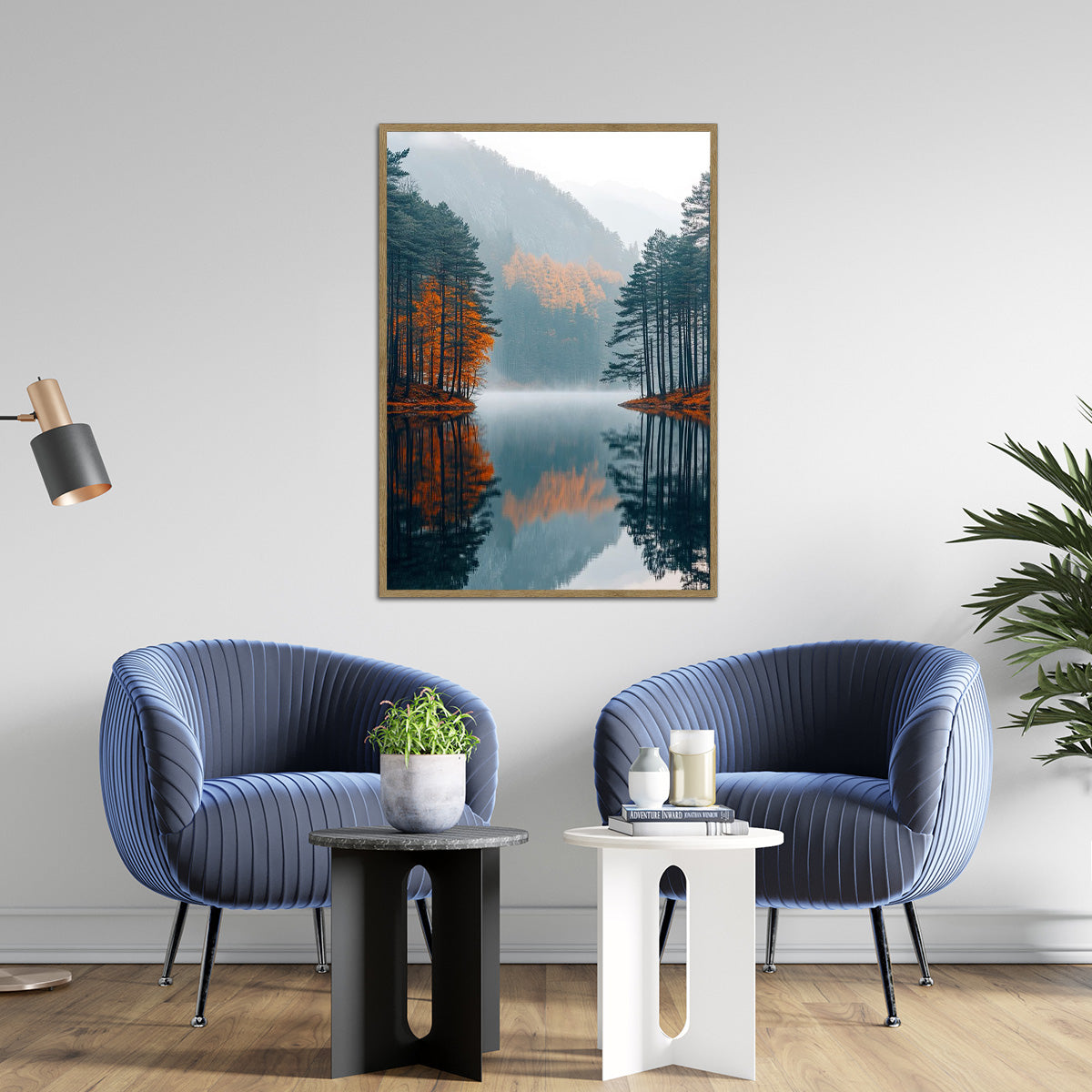 “Echoes of Serenity” – Modern Landscape Metal Wall Art