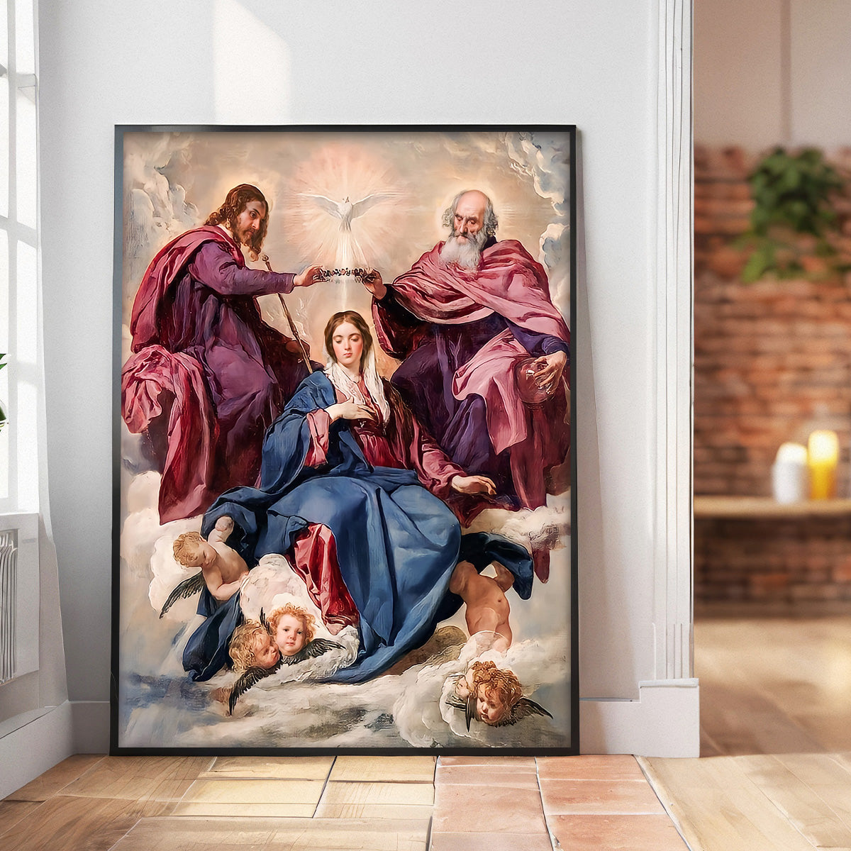 the coronation of the virgin HD Metal Wall Art
