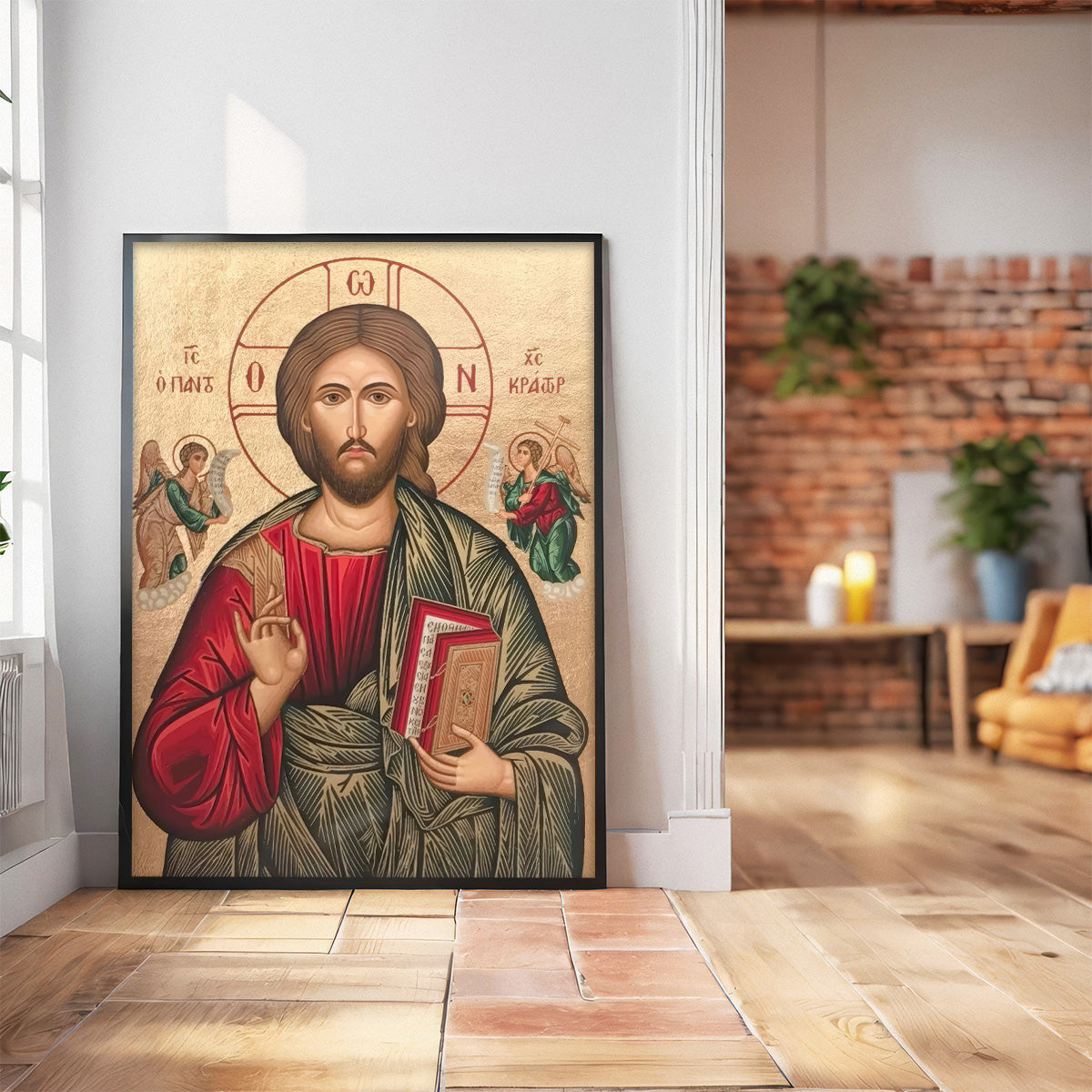 Christ the Teacher – Iconic Jesus Metal  Wall Art